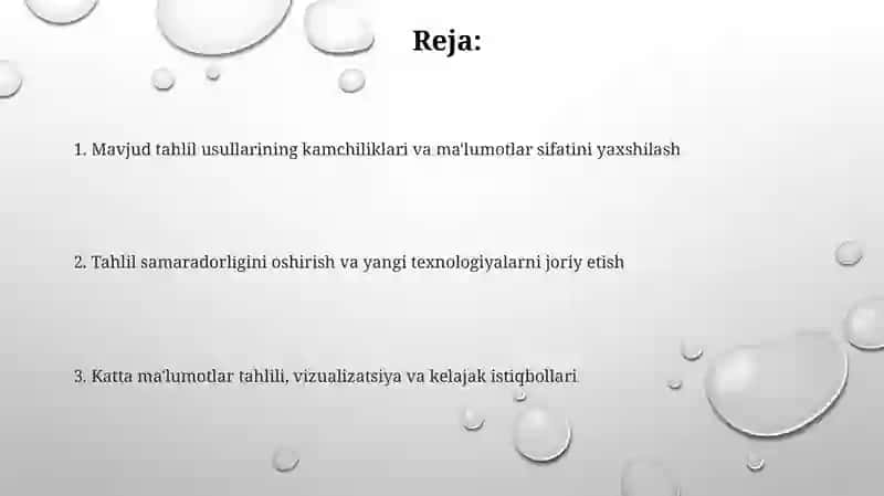 Tahlil usullari 2