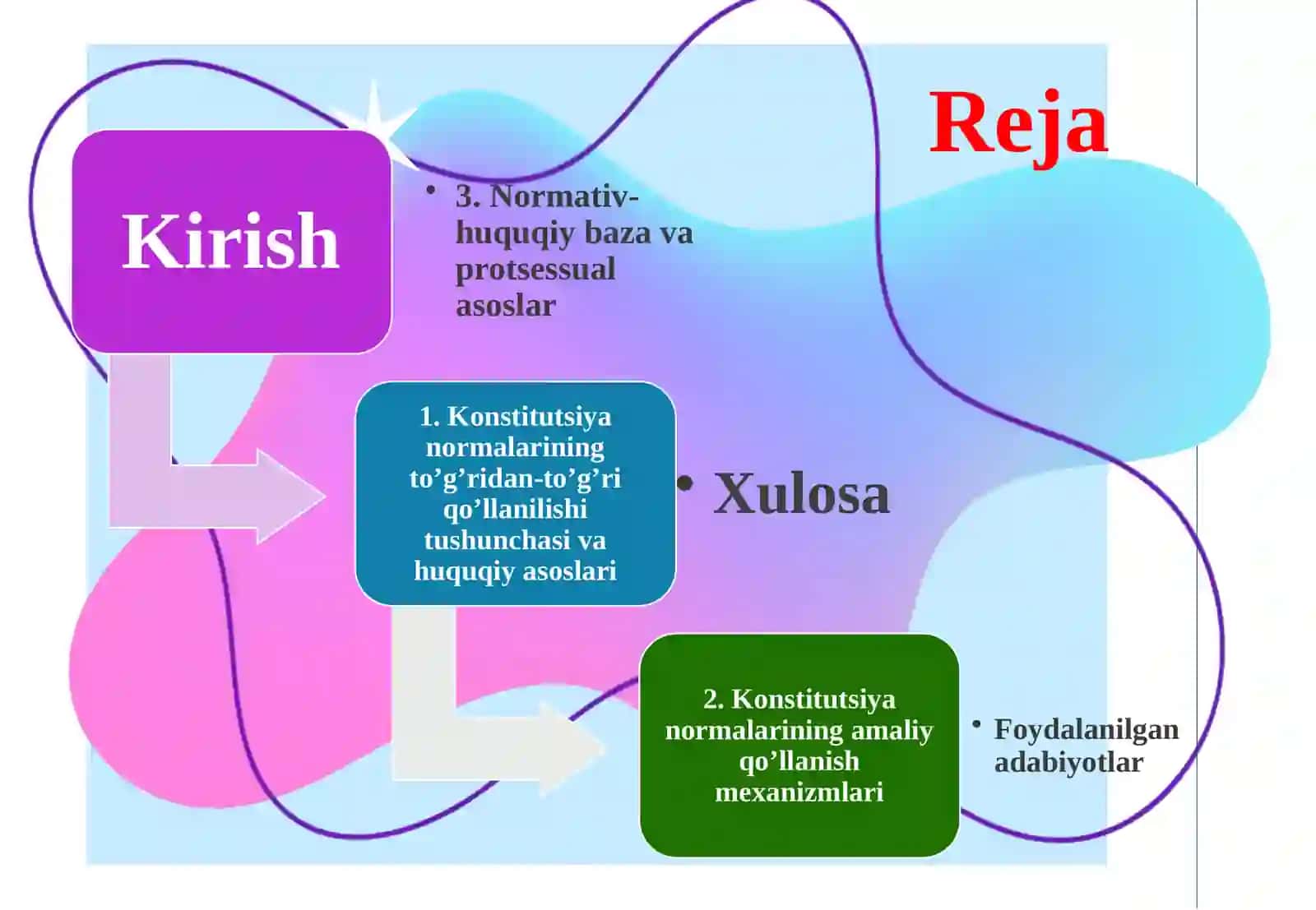 O’zbekiston Respublikasi Konstitutsiyasi normalarining to’g’ridan-to’g’ri qo’llanilishi 2