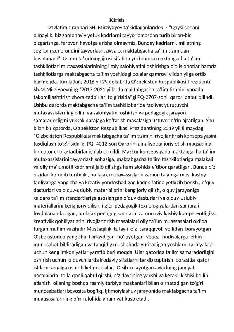 Bo’lajak maktabgacha ta’lim pedagoglarini kreativ qobiliyatlarini rivojlantirish mazmuni 2