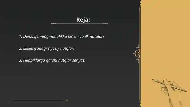 Demosfen notiqlik faoliyati 2