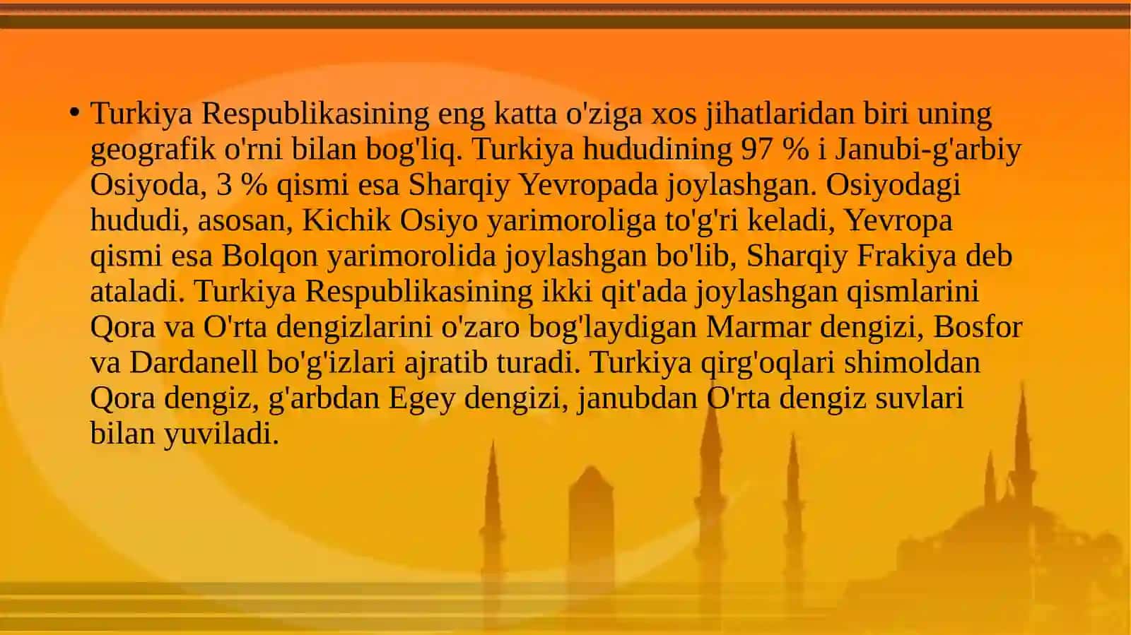 Turkiya Respublikasi Geografiyasi 2