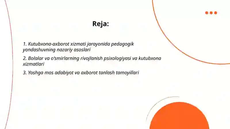 Kutubxona-axborot xizmati jarayonida pedagogik yondashuv: bolalar va oʻsmirlar bilan ishlashning asosiy tamoyillari 2