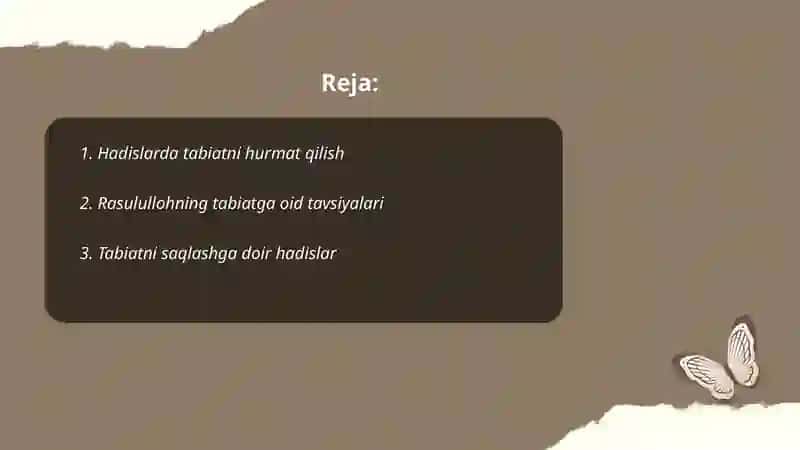 Hadislarda tabiatga oid bandlarni o'rganish va tahlil qilish 2