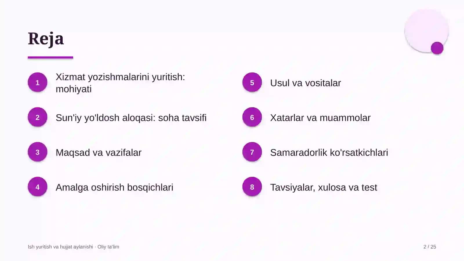 sun'iy yo'ldosh aloqasida xizmat yozishmalarini yuritish 8324 2