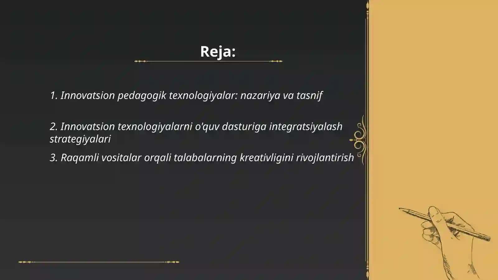 Talabalarning kreativligini rivojlantirishda innovation pedagogik texnologiyalardan foydalanish takomillashtirish 2