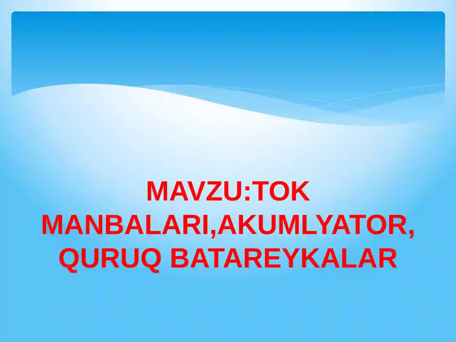 TOK MANBALARI 2