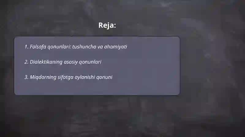 Falsafa qonunlari va kategoriyalari 2