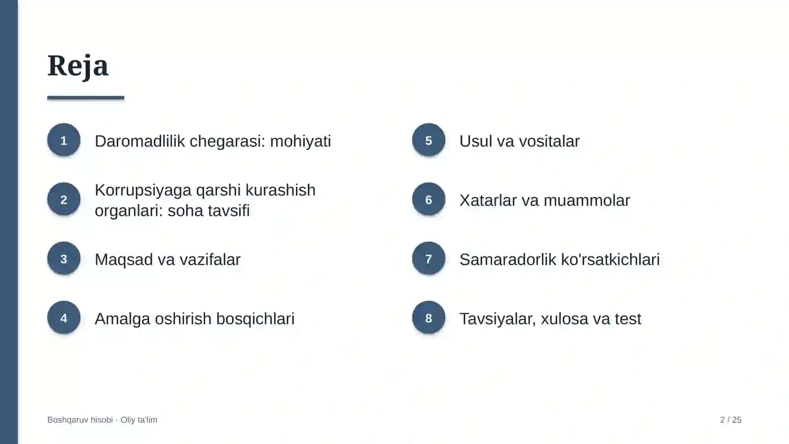 Korrupsiyaga qarshi kurashish organlarida daromadlilik chegarasini aniqlash 2