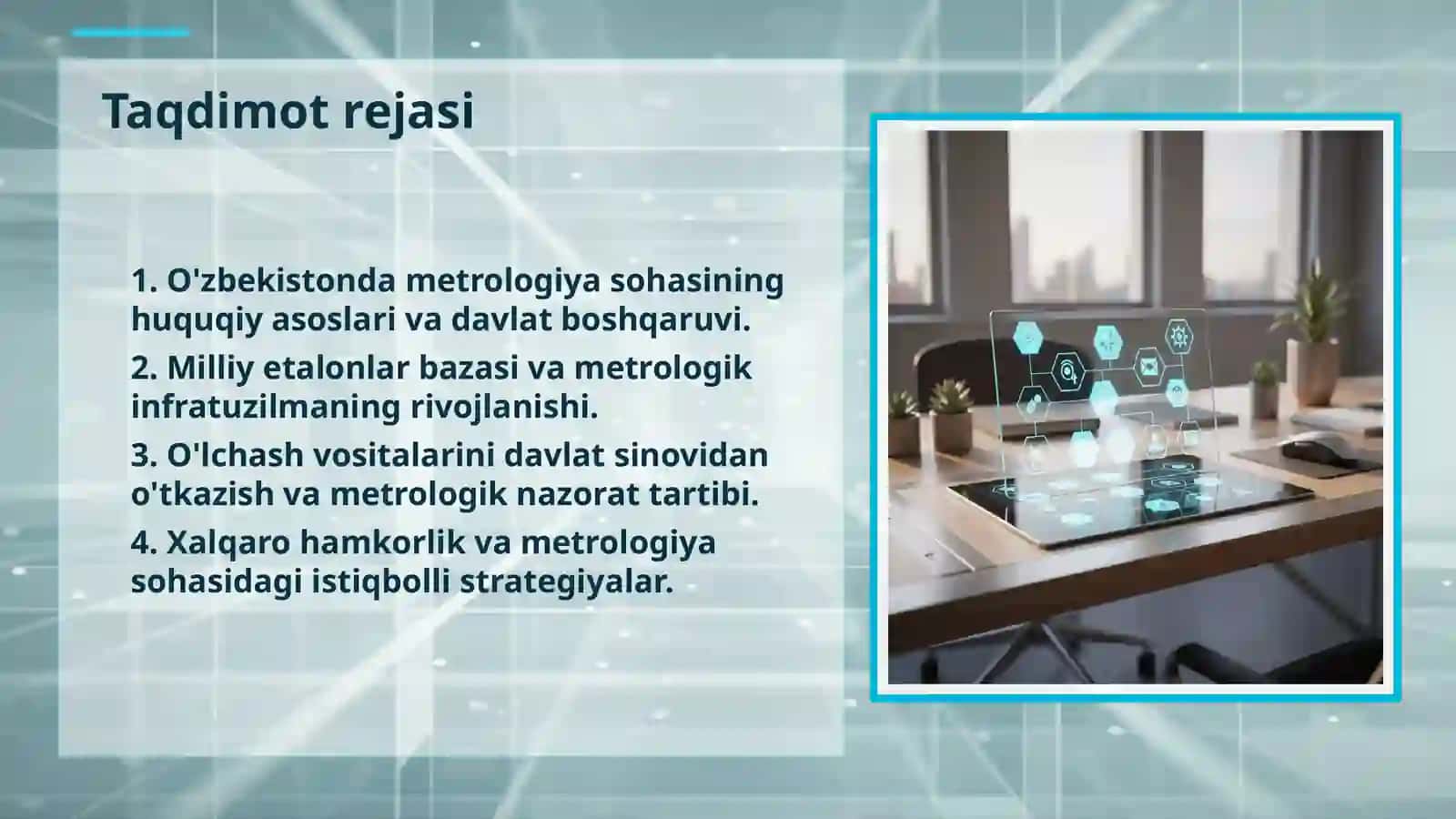 O'ZBEKISTON RESPUBLIKASI METROLOGIK XIZMAT VA TA'MINOT 2