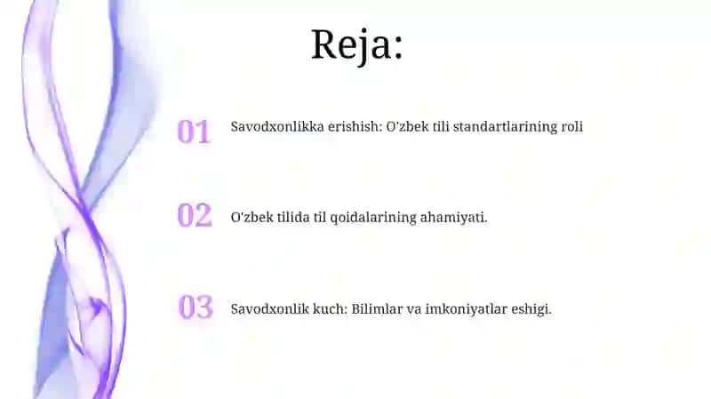 Savodxonlikka erishish: O'zbek tili standartlarining roli 2