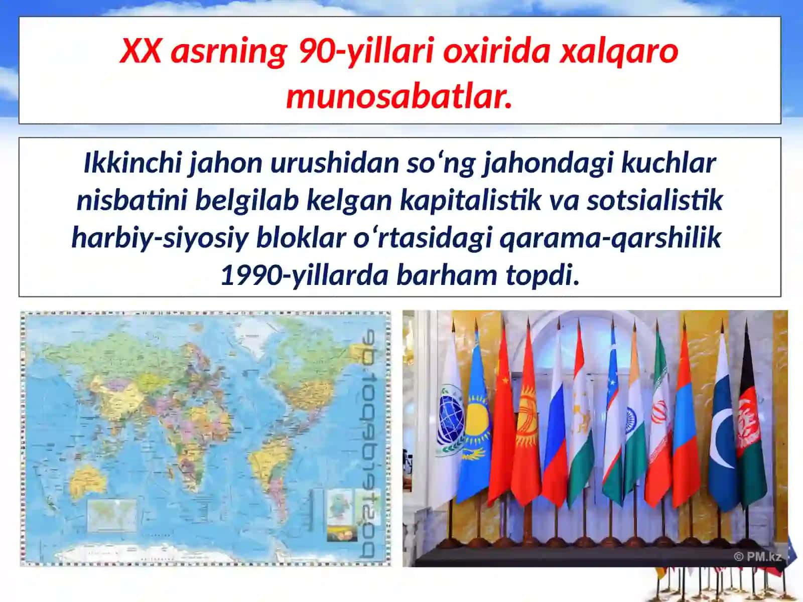 XX asr oxiri – xxi asr boshlaridaxalqaromunosabatlar 2