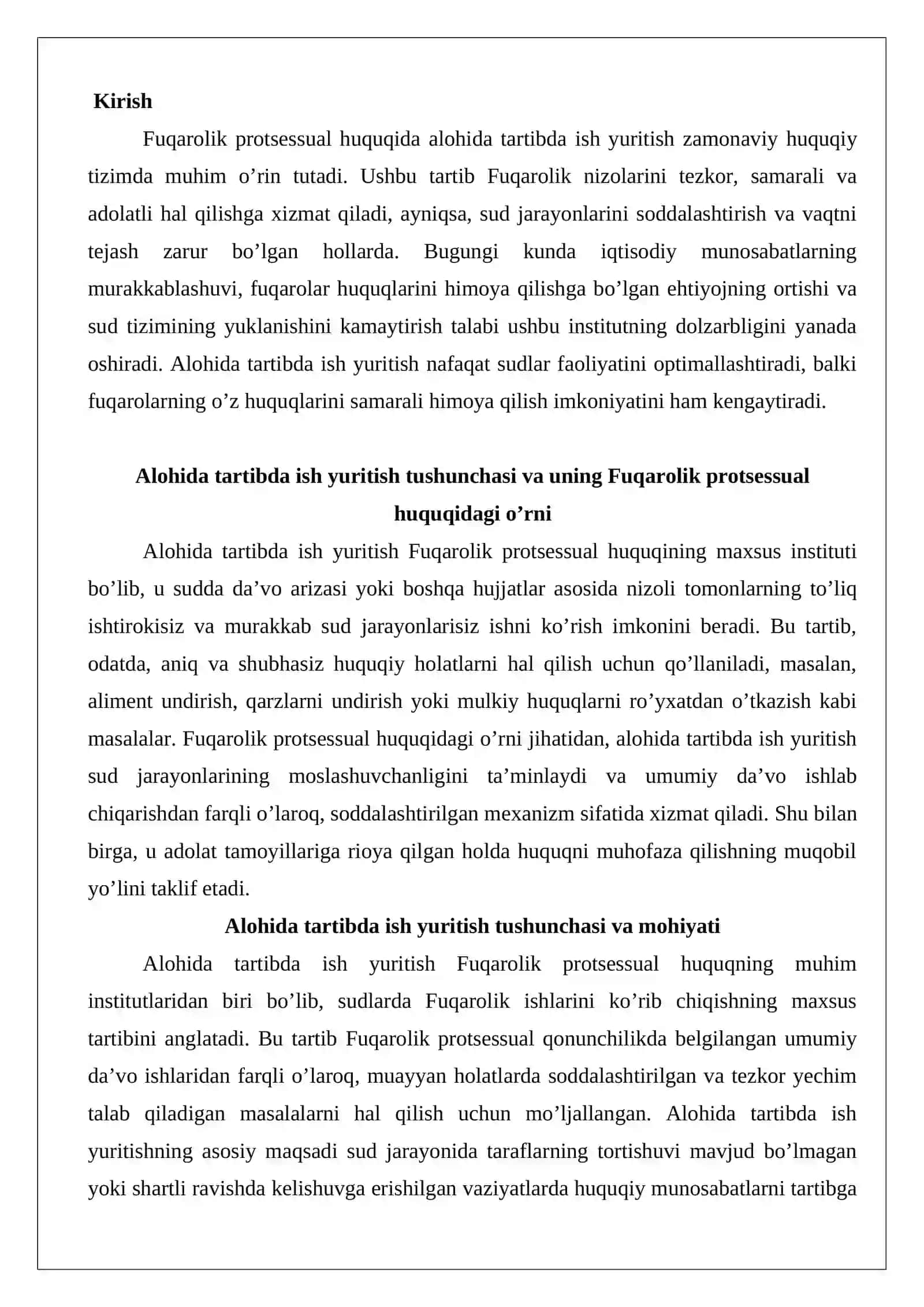 Alohida tartibda ish yuritish va uning turlari 2