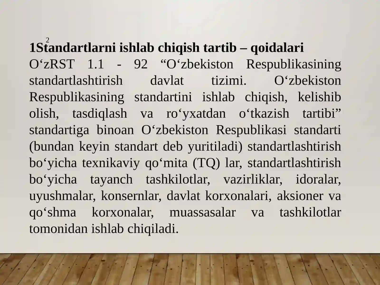 Standartrlarniishlabchiqishvatadbiqetish 2
