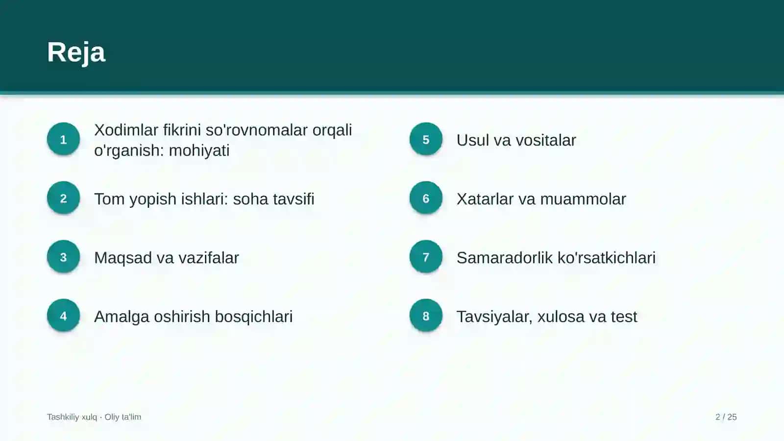 tom yopish ishlarida xodimlar fikrini so'rovnomalar orqali o'rganish 4944 2
