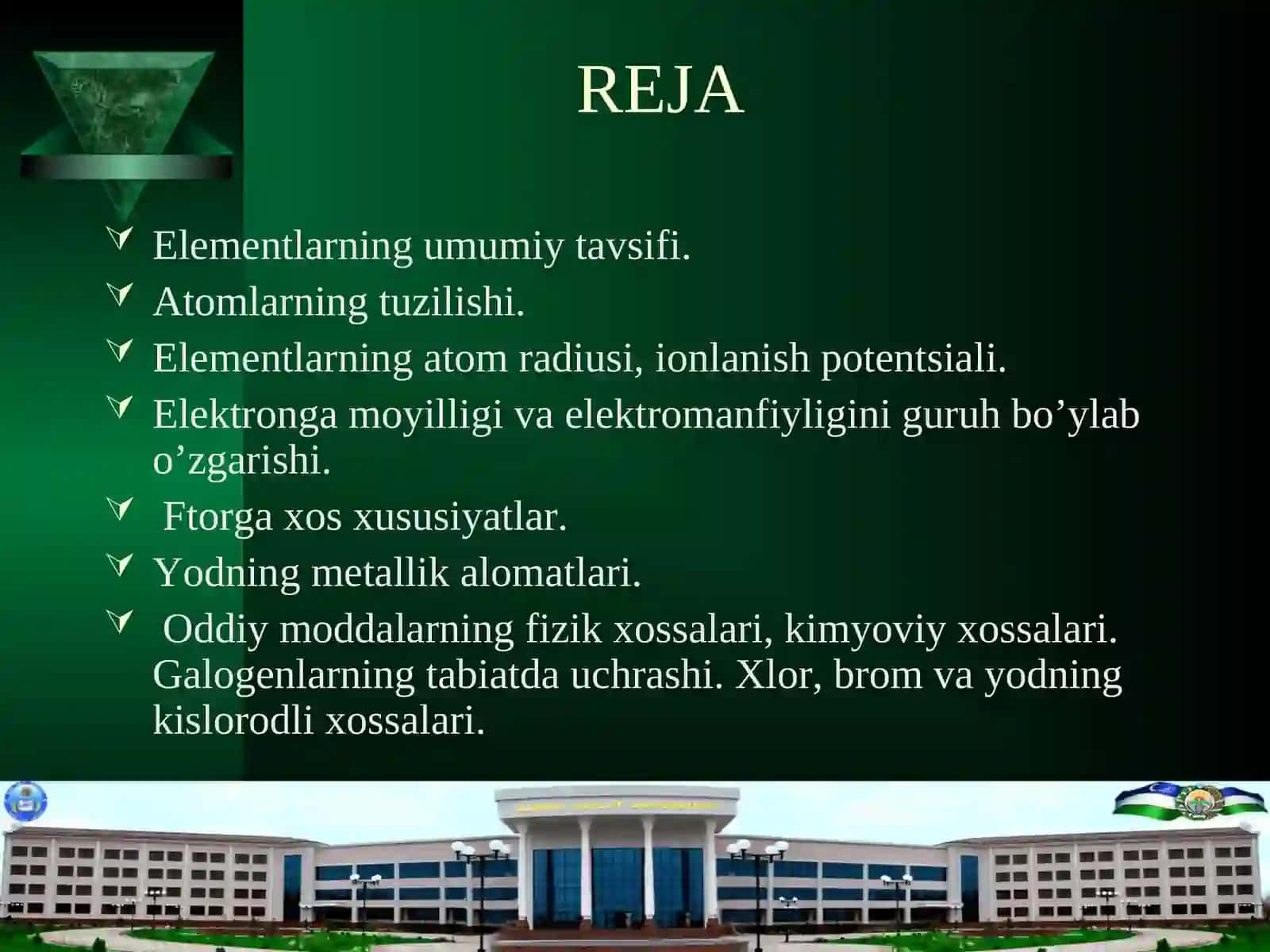 Yettinchi guruhning p-elementlari 2