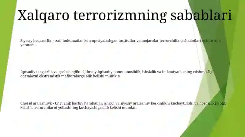 Xalqaro Terorizim Va Unga Qarshi Kurashish 2