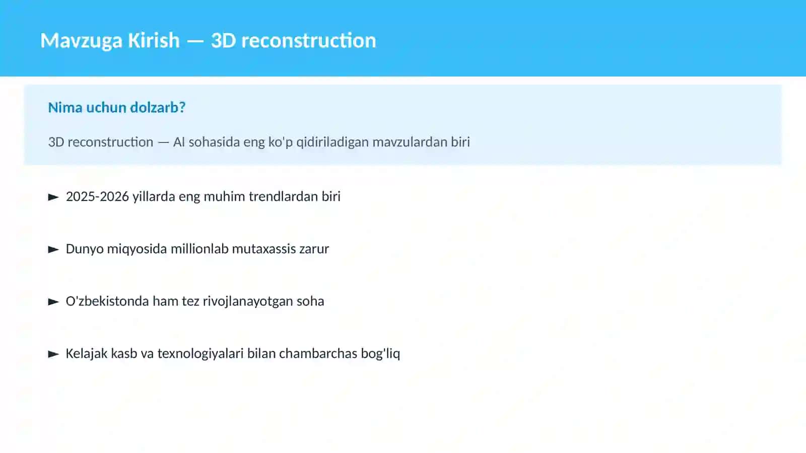 3D reconstruction 2