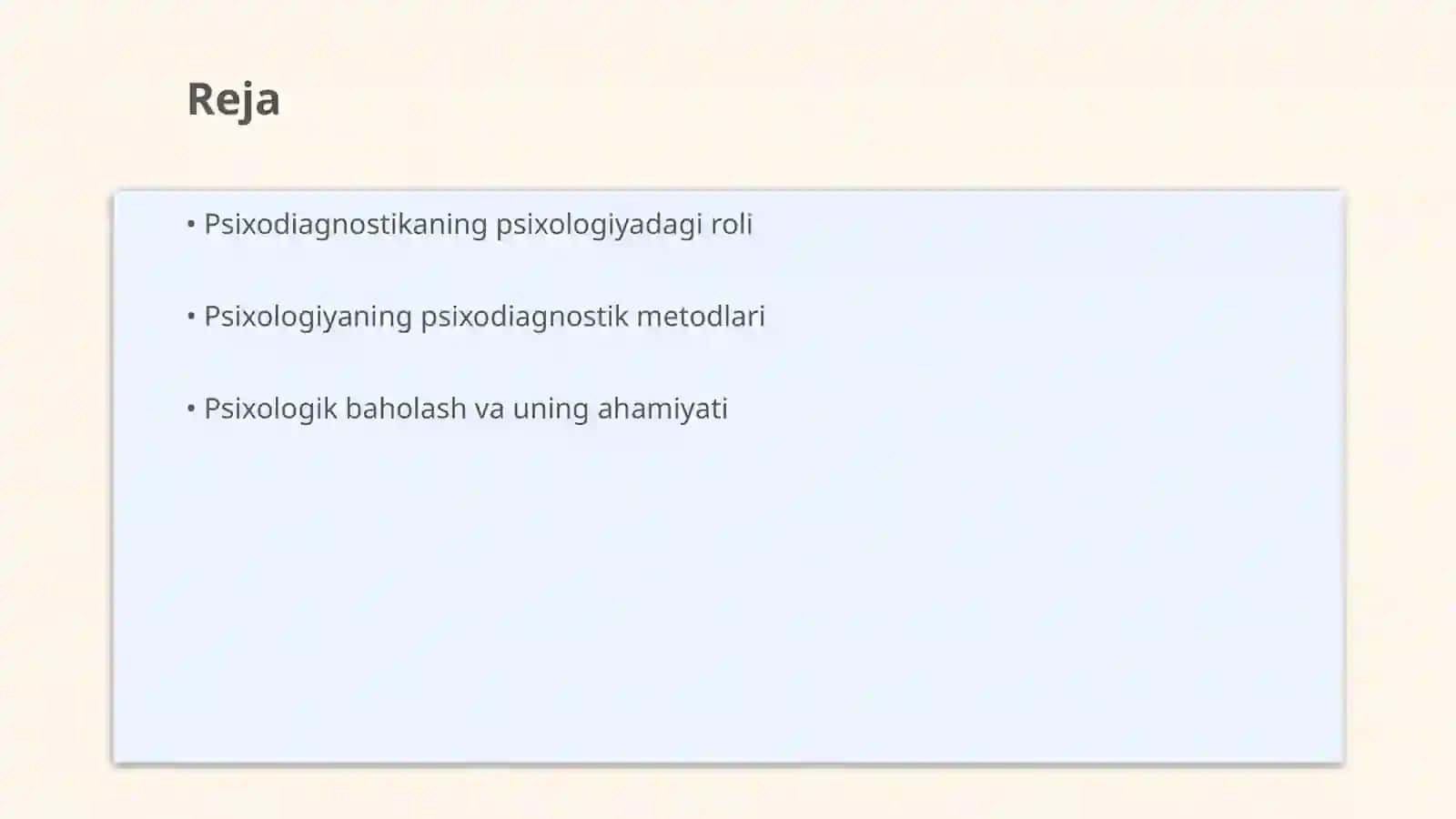 Psixodiagnostika va psixologiya tarmoqlari o`rtasidagi bog`liqlik 2