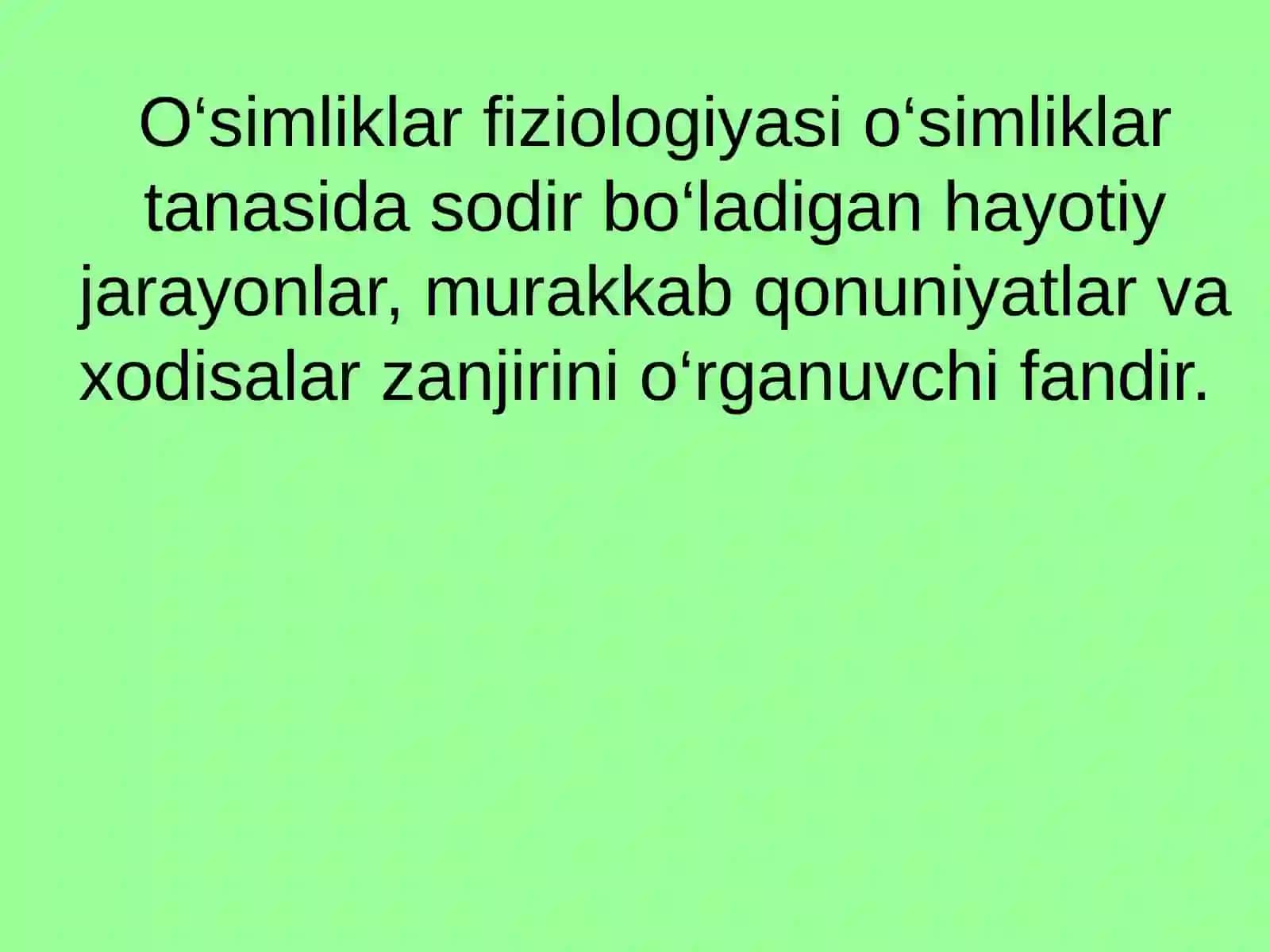 Kirish. Hujayra fiziologiyasi 2