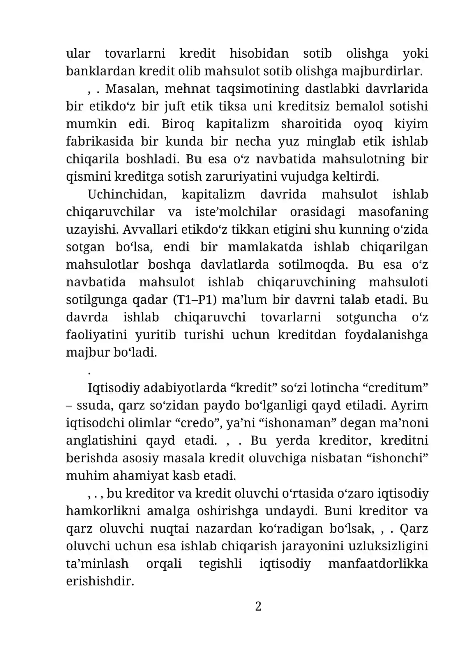 IX BOB. KREDITNING ZARURLIGI,, SHAKLLARI VA TURLARI 2