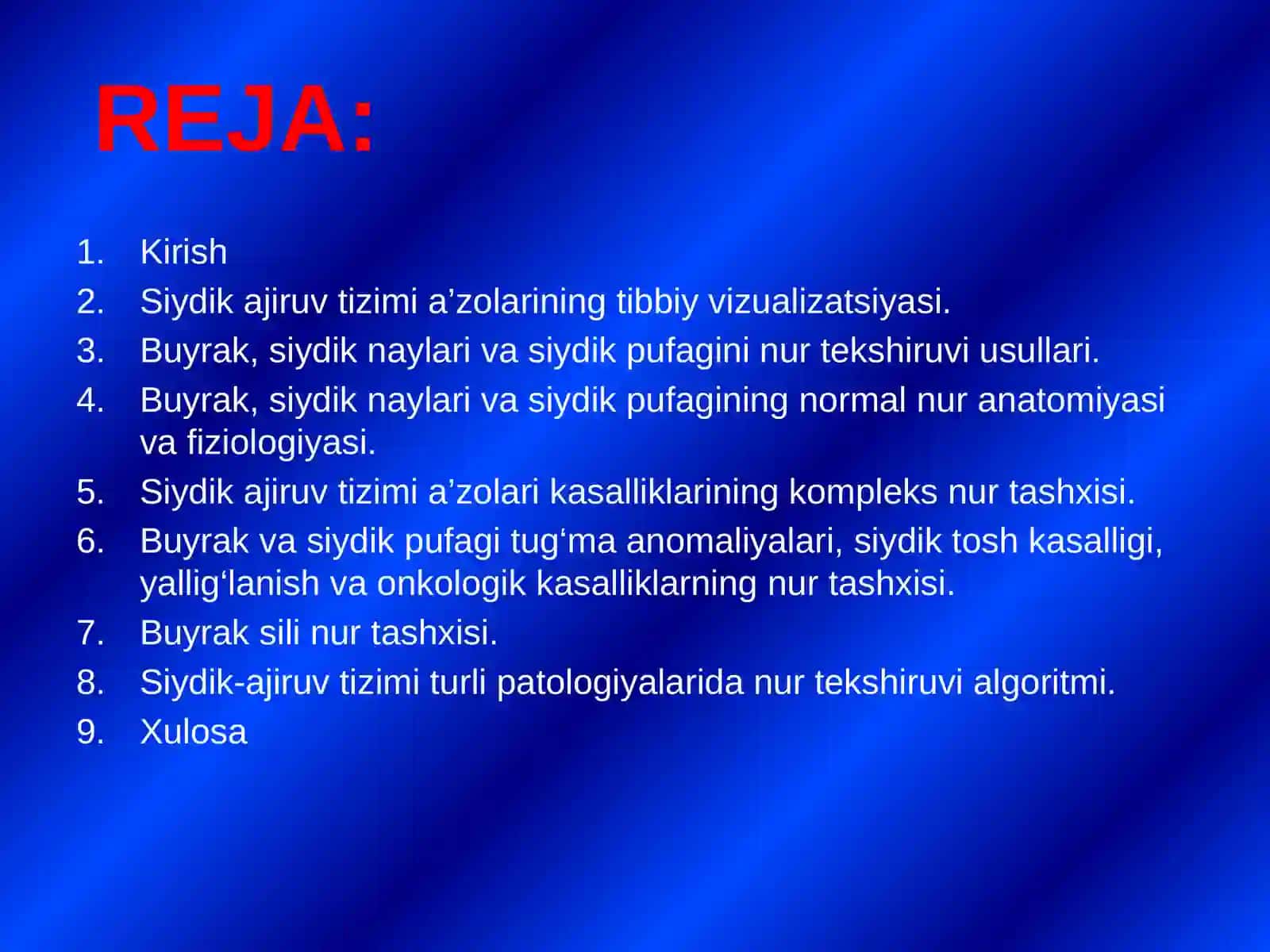 Siydikajiruvtizimia’zolariningtibbiyvizualizatsiyasi 2