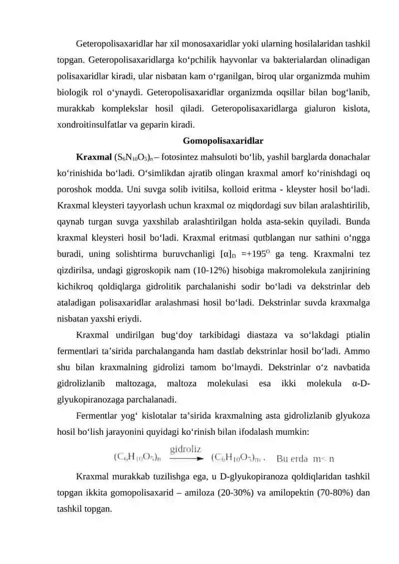 Polisaxaridlar 2