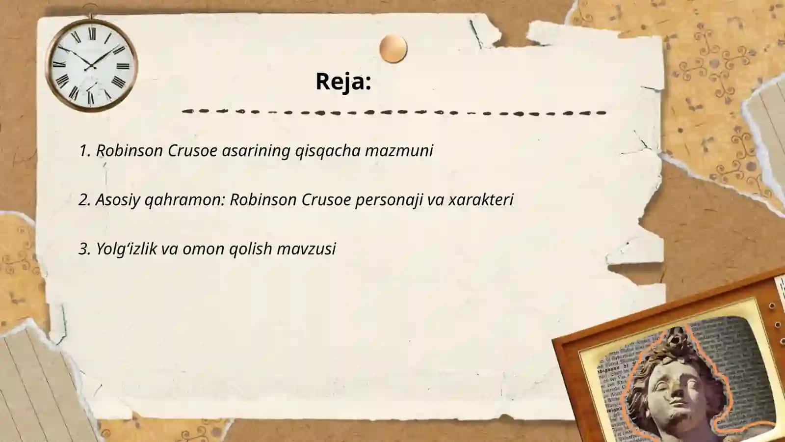 Daniel Defoe: "Robinson Crusoe" asari 2