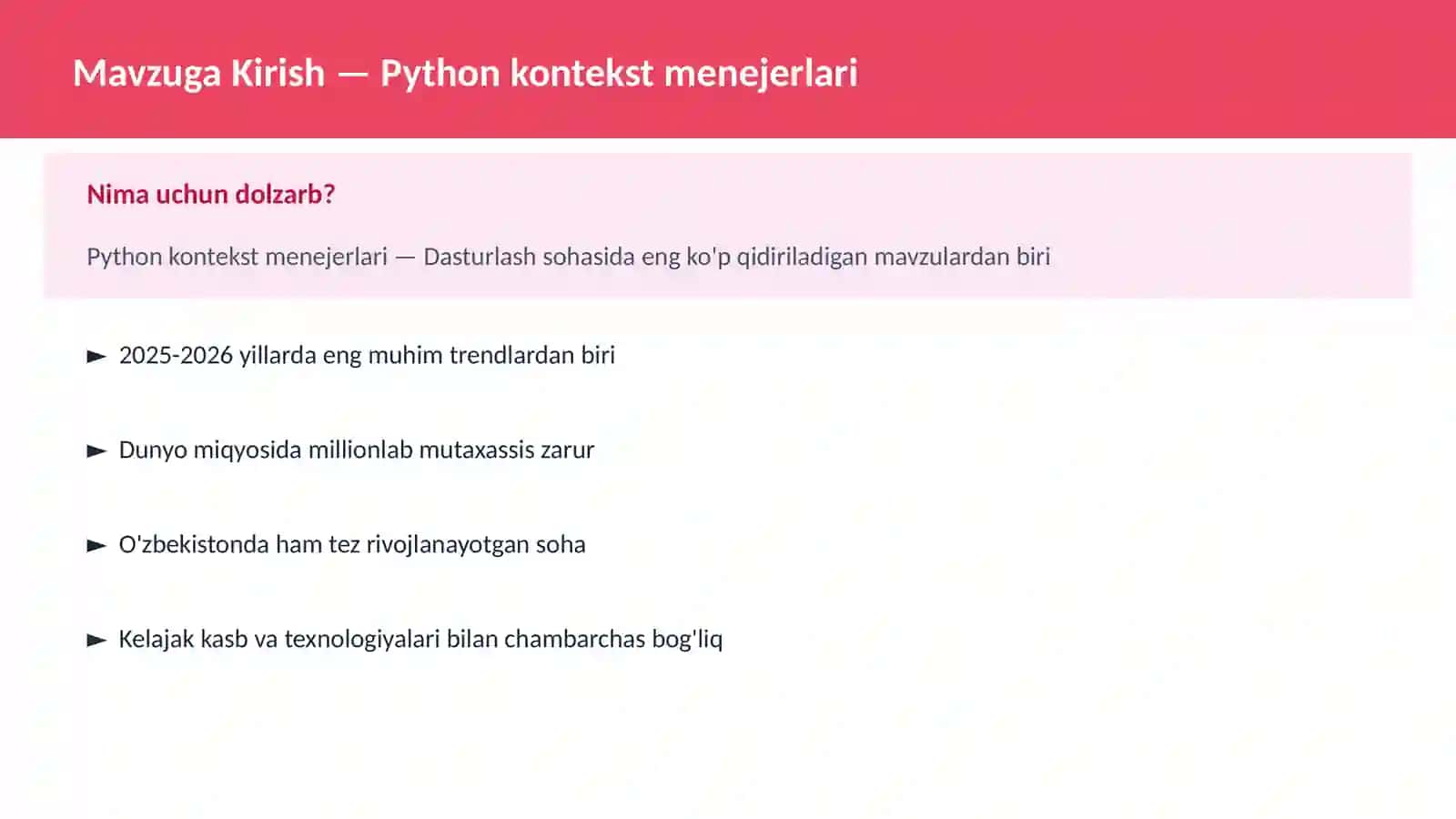 PYTHON DASTURLASH 2