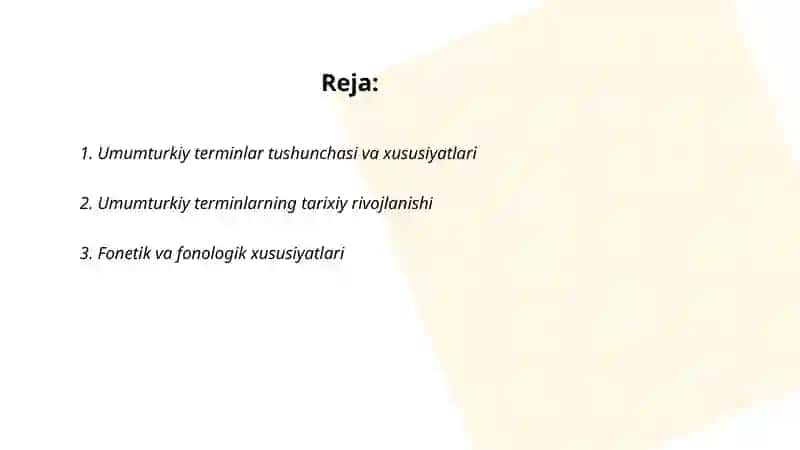Umumturkiy terminlar xususida ma’lumot 2