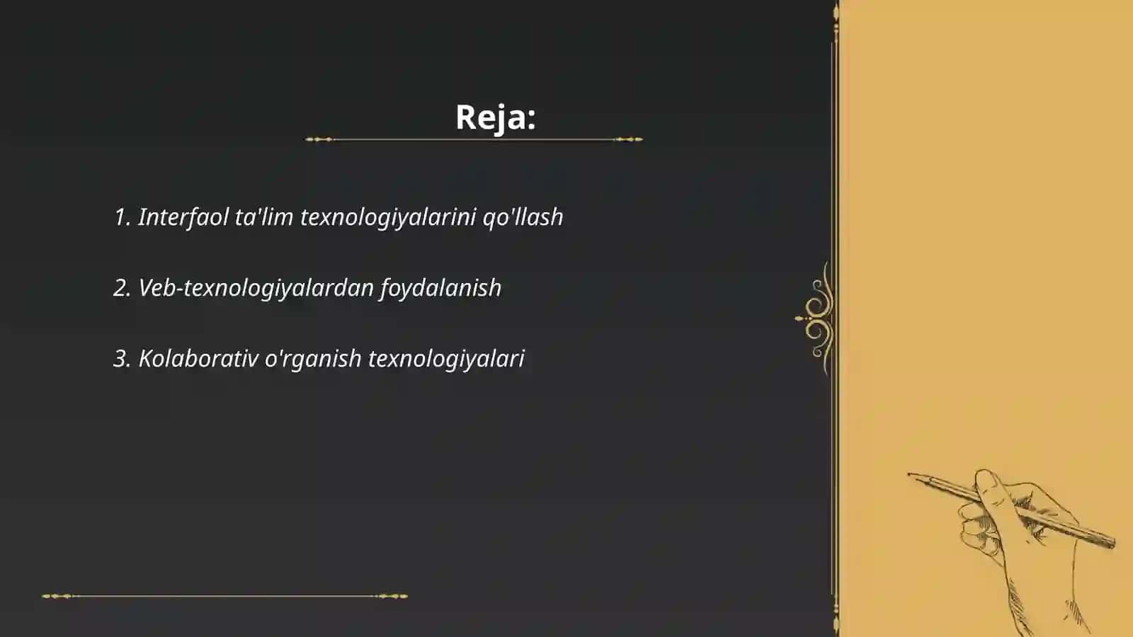 Interfaol ta'lim texnologiyalarini qo'llash 2