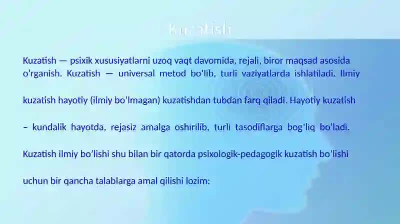 Bolalar psixologiyasining tadqiqot metodlari. Bolalar psixologiyasi va psixodiagnostik metodlari 2