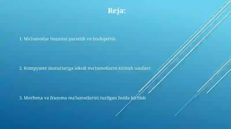 Lingvistik ma'lumotlarni kompyuter ta'minotiga kiritish 2