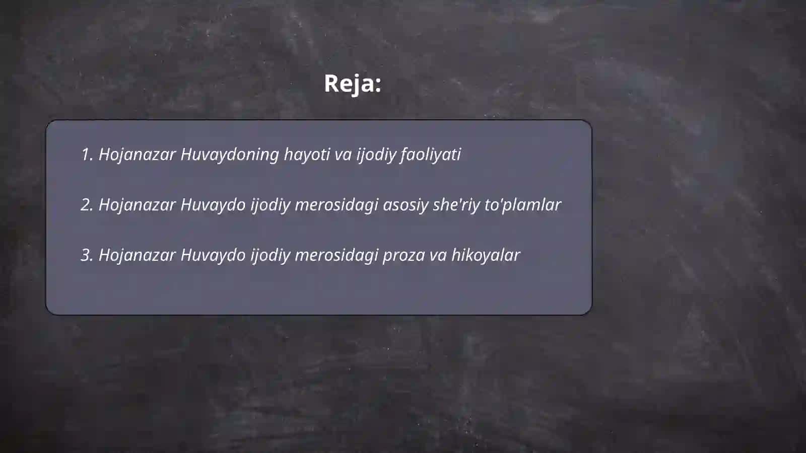 Hojanazar Huvaydo ijodiy merosi 2