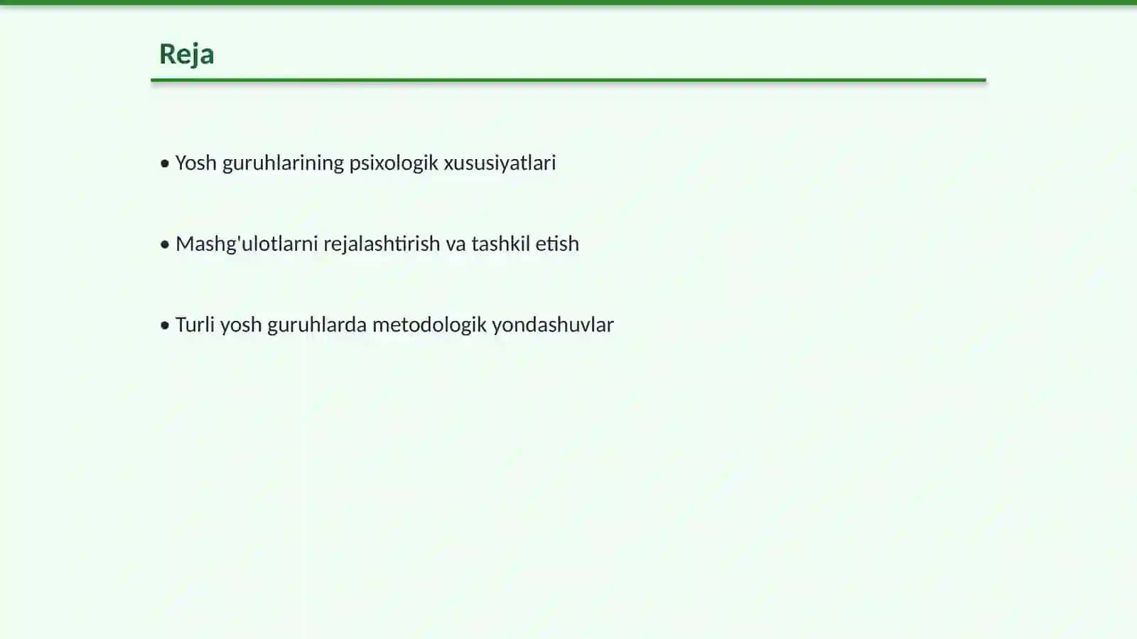 Turli yosh guruhlarda mashgulotlarni tashkil etish 2