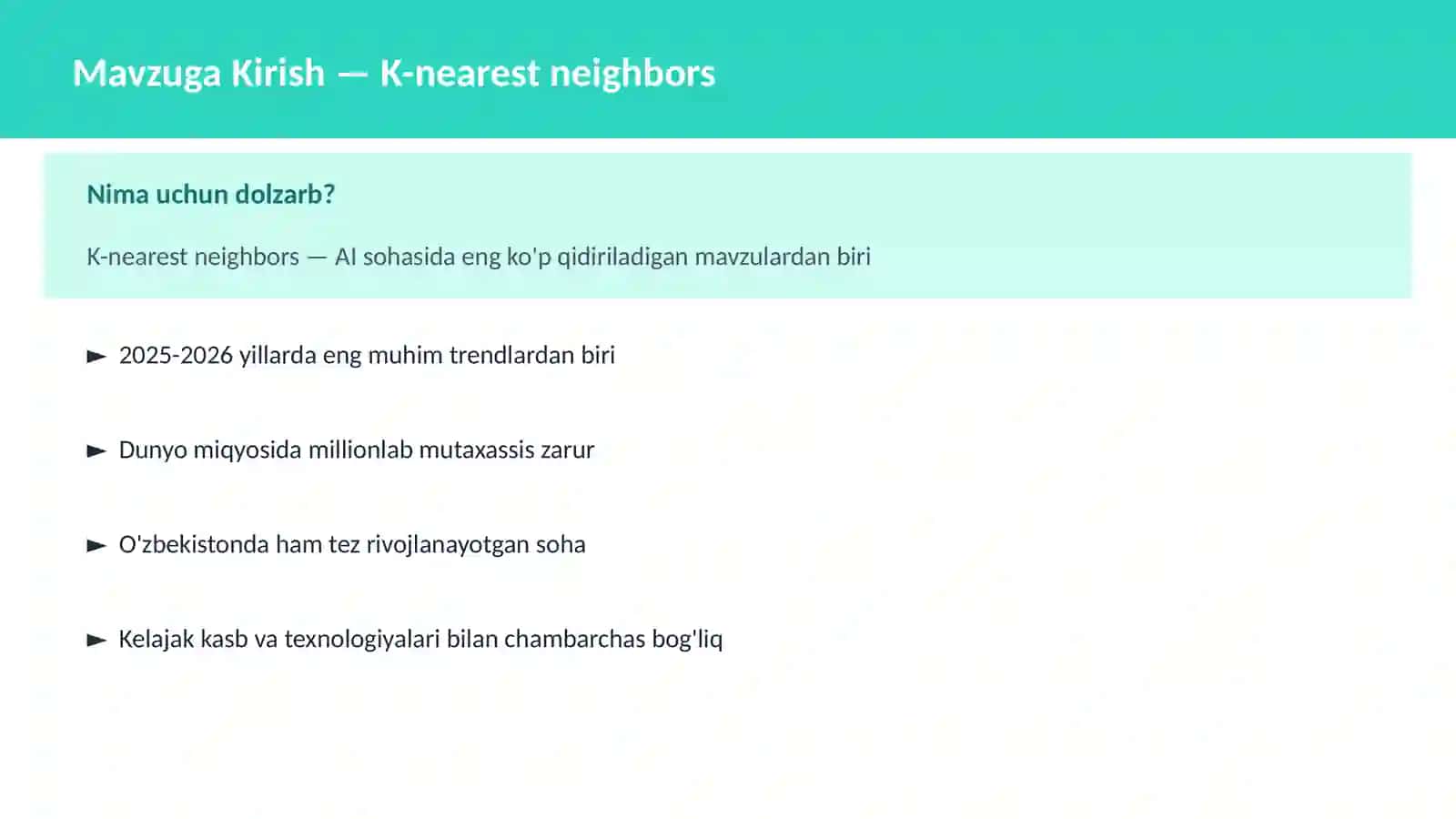 K-nearest neighbors 2