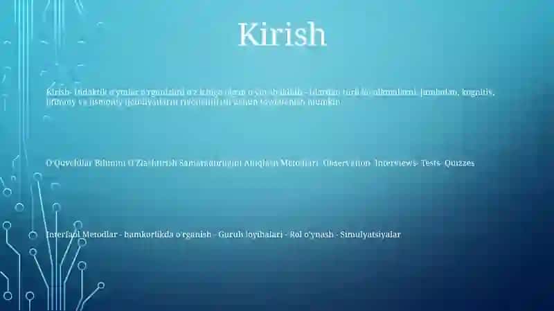 OʻQitishni Tashkil Qilishda Didaktik OʻYin Metodidan Foydalanish 2