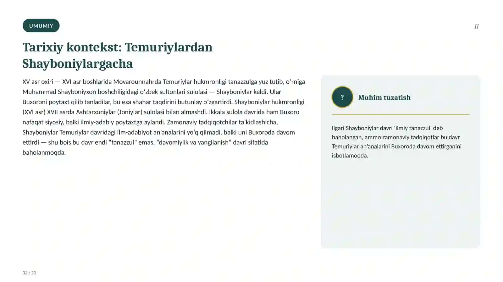 Qul Ubaydiy, Muhammad Solih, Xoja va Turdi Farog‘iy merosining janriy-g‘oyaviy xususiyatlari 2