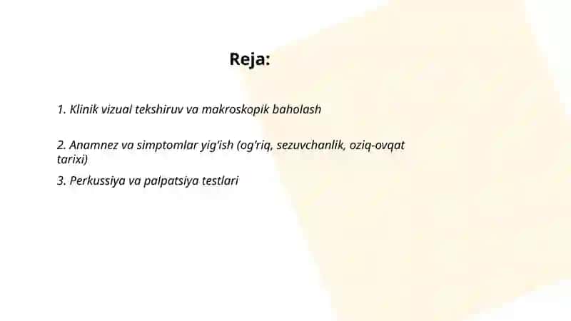 Tish qattiq toõqimasi kasalliklarida asosiy va qõshimcha tekshirish usullari Muhammatqulov Doston 2