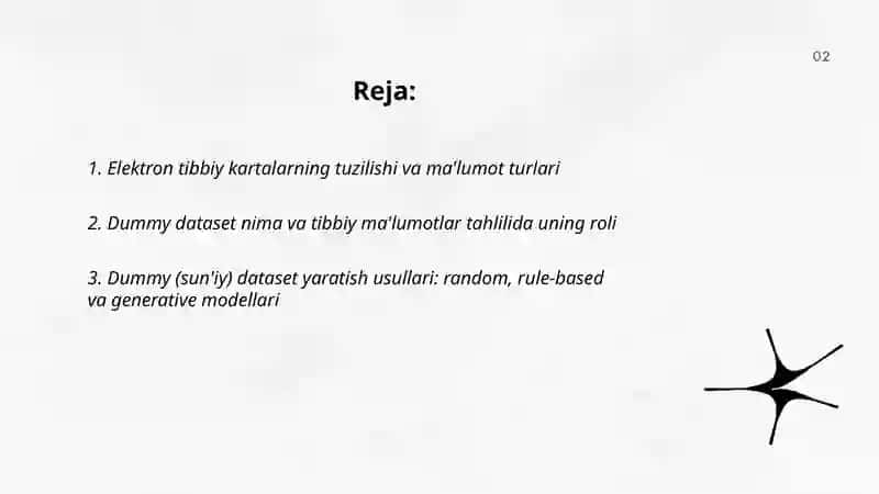 Elektron tibbiy kartalarda ma´lumotlarni tahlil qilish 2