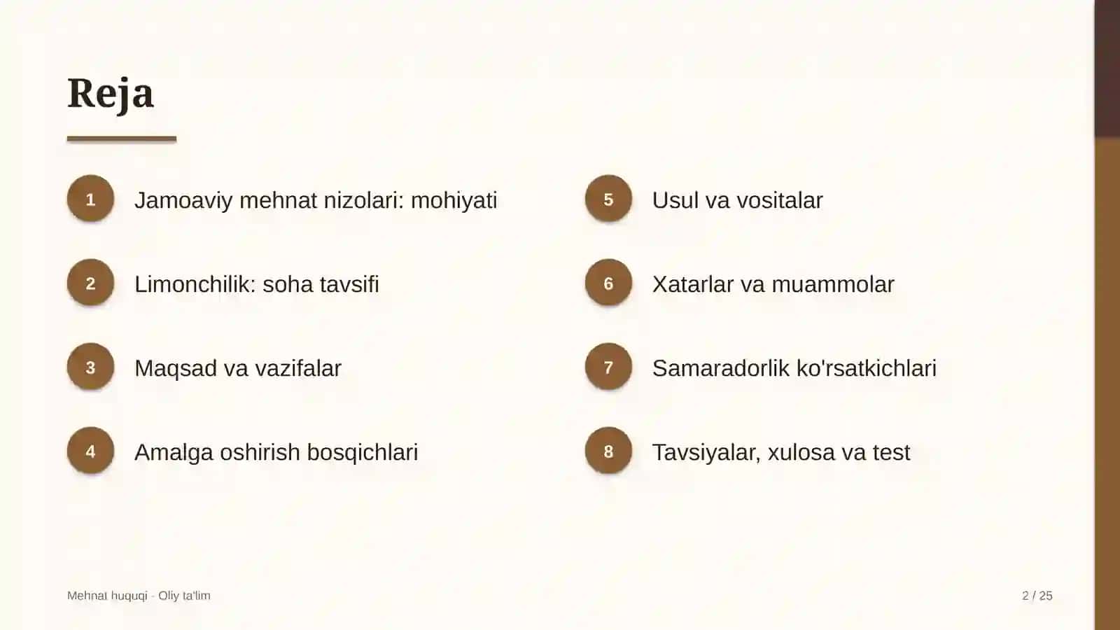 Limonchilikda jamoaviy mehnat nizolari 2