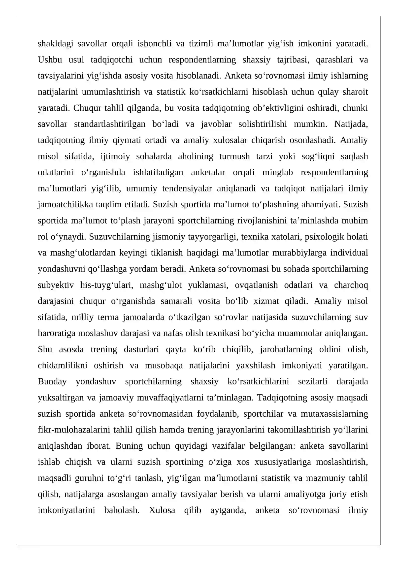 Anketa so‘rovnomasi 2