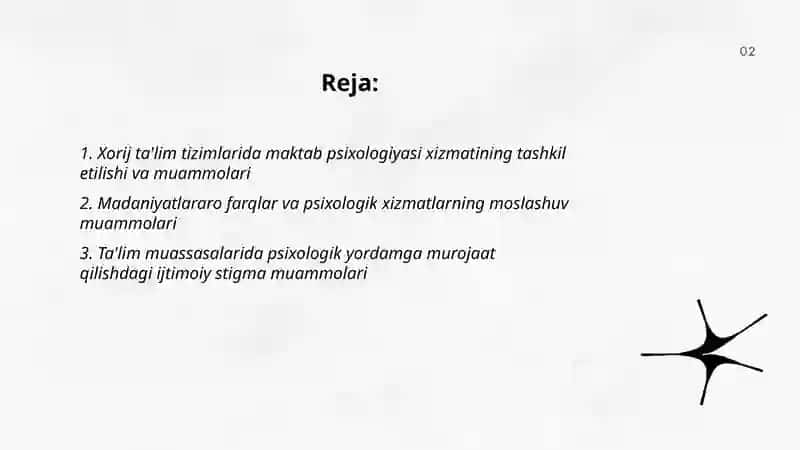 Xorij ta'lim tizimi psixologik xizmatlarda amaliy psixologiya muammolari 2