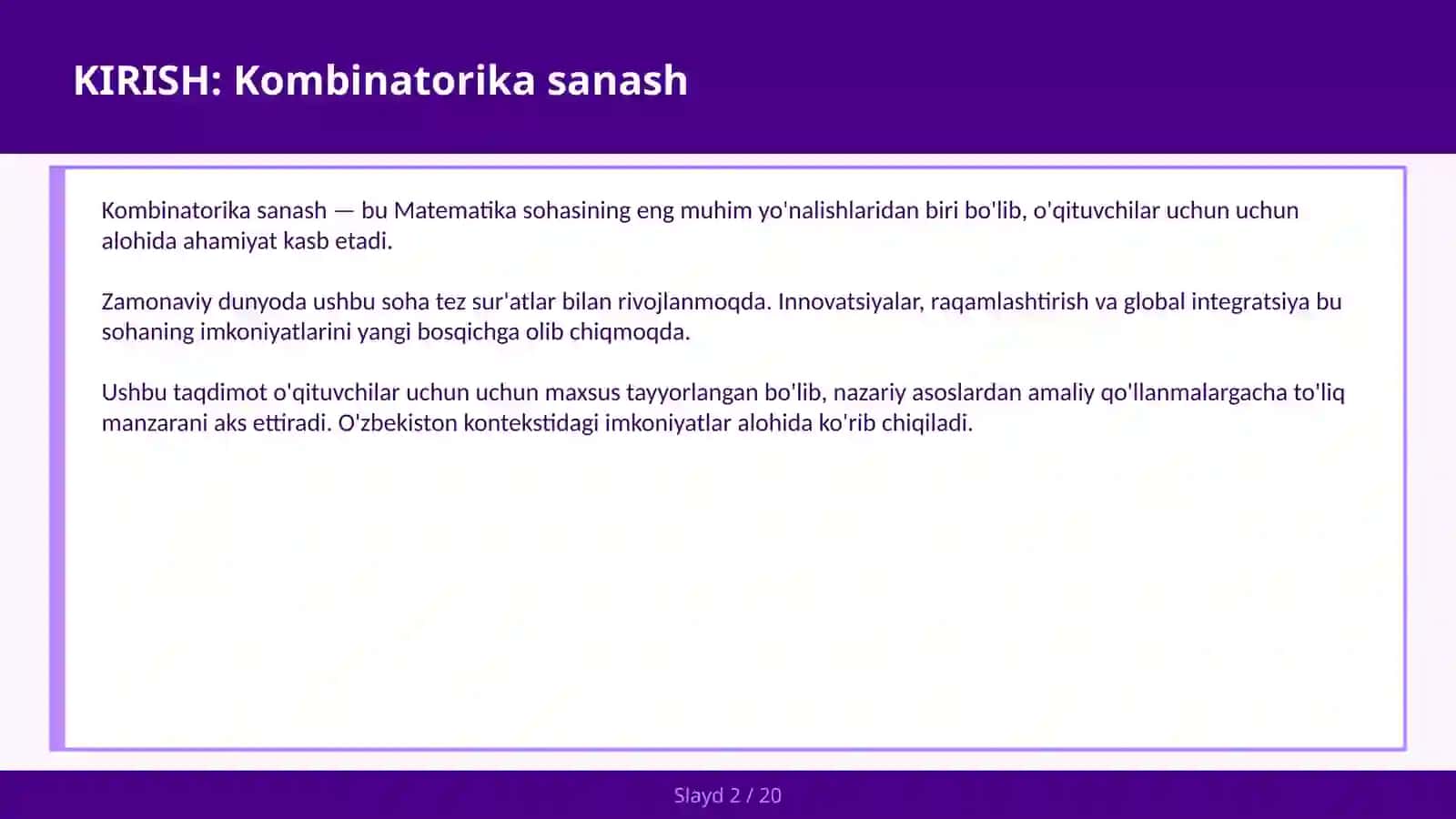 KOMBINATORIKA SANASH 2