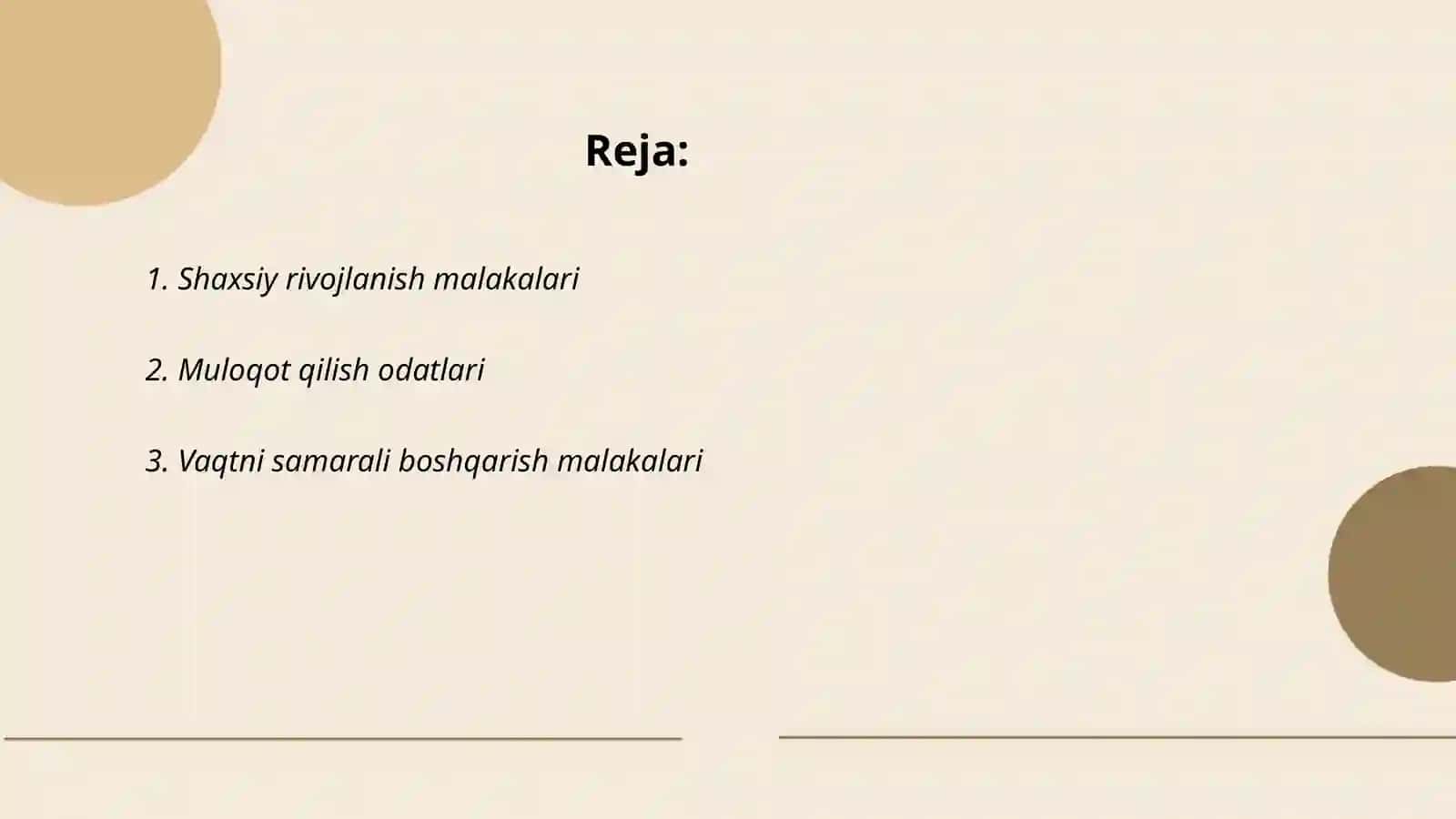 Shaxsning malaka va odatlari 2