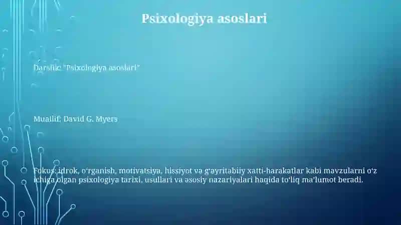 Psixologiya asoslari 2