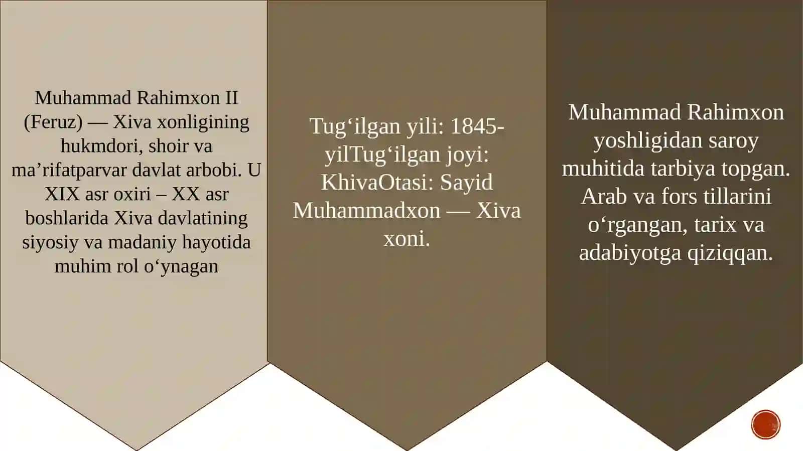 O'zbek adabiyoti. Muhammad Rahimxon Feruz 2
