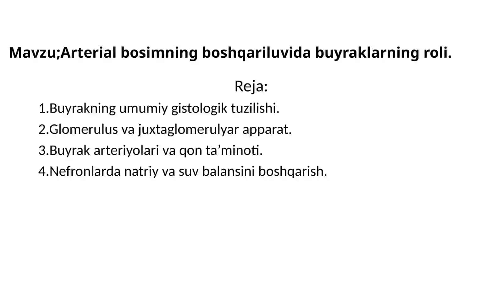 Buyrakning umumiy gistologik tuzilishi 2