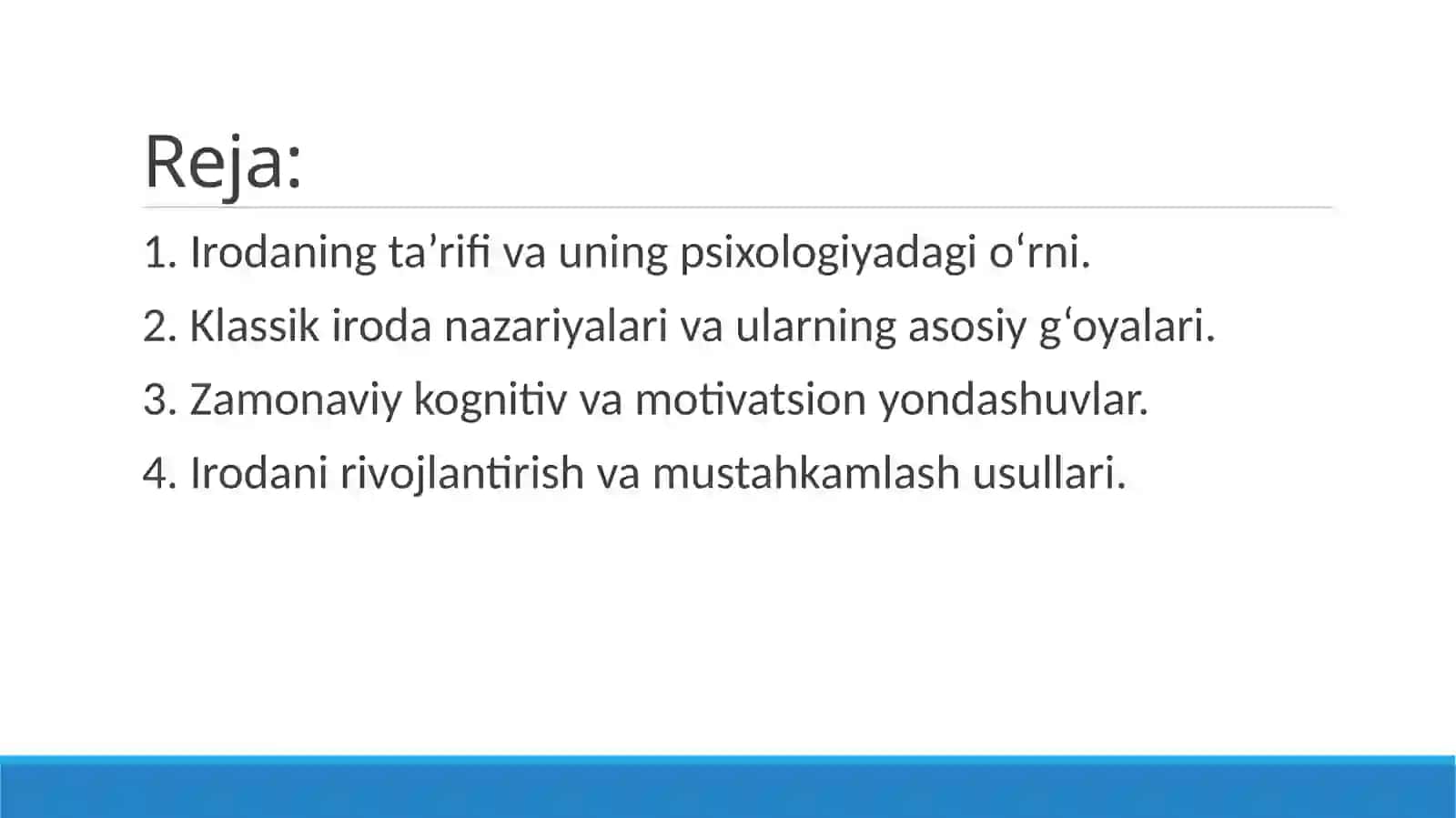 Iroda nazariyalari 2