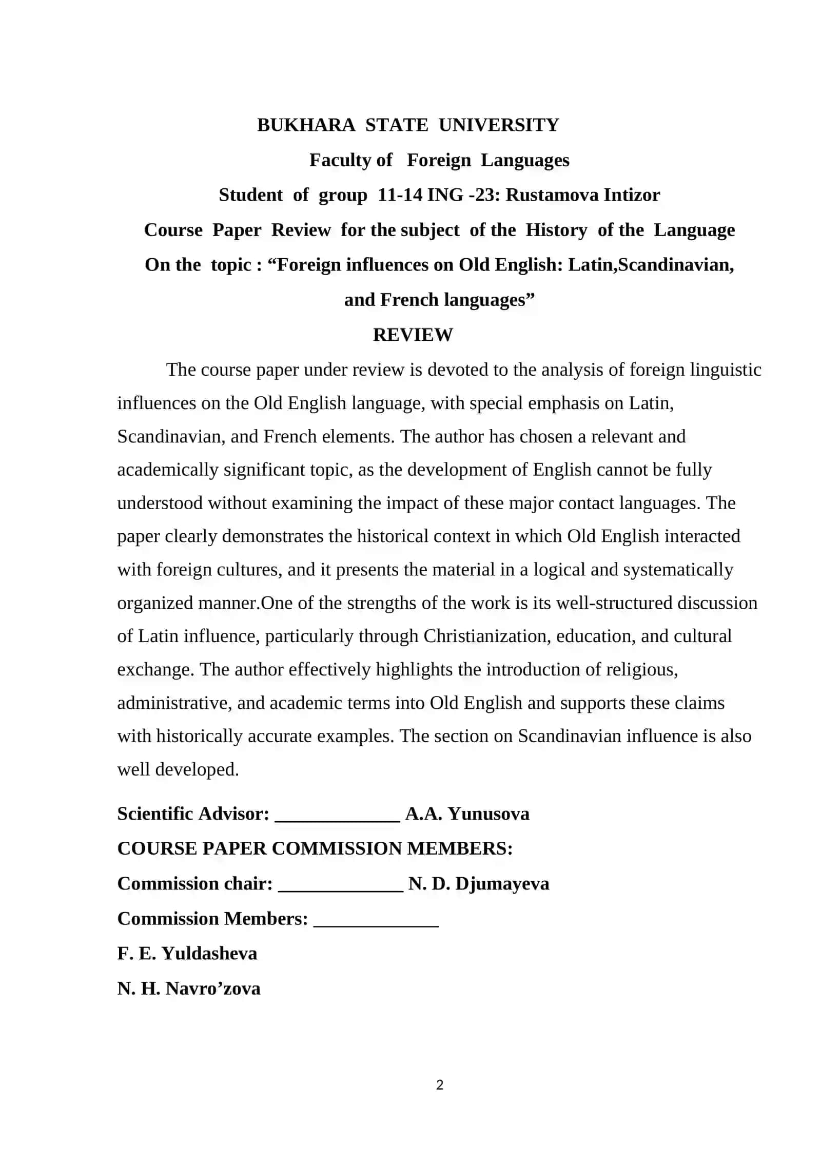 Foreign influences on Old English: Latin, Scandinavian, and French languages 2