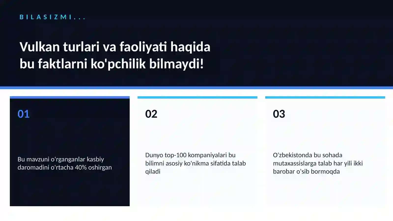 Vulkan turlari va faoliyati 2